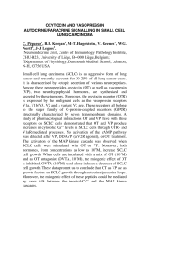 OXYTOCIN AND VASOPRESSIN AUTOCRINE/PARACRINE SIGNALLING IN SMALL CELL LUNG CARCINOMA C. Péqueux