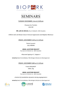 SEMINARS TUESDAY DECEMBER, 1st at 12.00 am