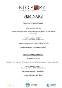 SEMINARS  FRIDAY 3rd APRIL at 12.00 am Dr Kumaran Ramamurthi