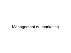 Management du marketing