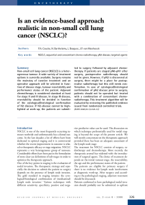 Is an evidence-based approach realistic in non-small cell lung cancer (NSCLC)?
