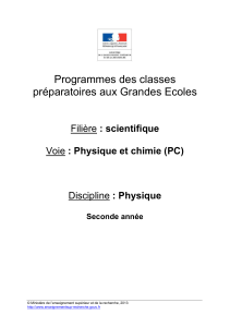 Programmes des classes préparatoires aux Grandes Ecoles  : scientifique