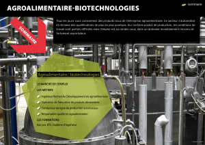 AGROALIMENTAIRE-BIOTECHNOLOGIES sommaire