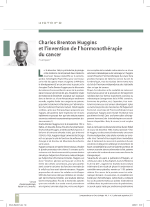 L Charles Brenton Huggins et l’invention de l’hormonothérapie du cancer