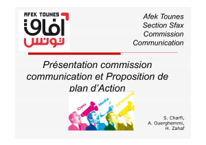 Présentation commission communication et Proposition de plan d’Action plan d Action