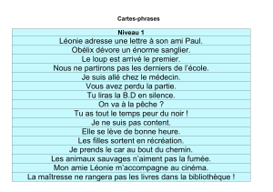 Léonie adresse une lettre à son ami Paul.