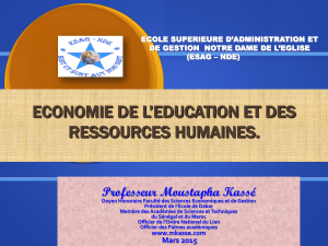 ESAG_NDE Economie de l'Education.