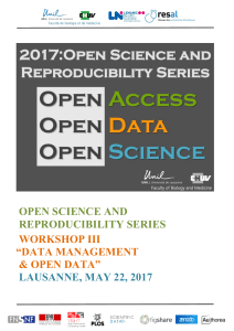 Open Data workshop, May 22th 2017, UNIL