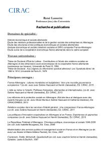 René Lasserre Recherche et publications  Domaines de spécialité :