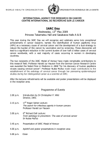 IARC Day Wednesday, 13 May 2009