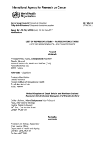 Conseil de Direction Cinquante-troisième session LISTE DES REPRESENTANTS – ETATS PARTICIPANTS