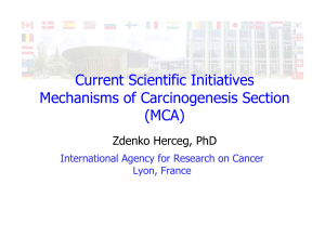 Current Scientific Initiatives Mechanisms of Carcinogenesis Section (MCA) Zdenko Herceg, PhD