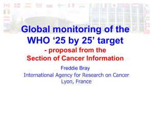 Global monitoring of the WHO ‘25 by 25’ target
