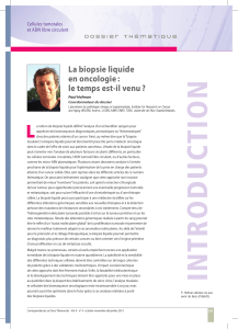 VOCABULAIRE La biopsie liquide en  onco logie  :