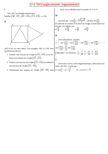 1 S TD 3 (angles orientés - trigonométrie) I III