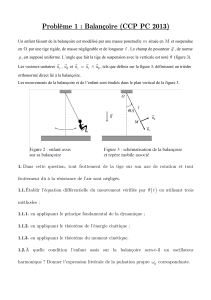 Problème 1 : Balançoire (CCP PC 2013) m g M