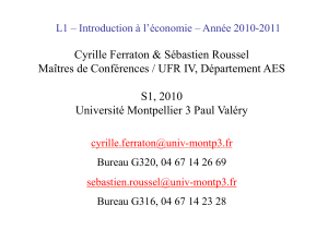 Cyrille Ferraton &amp; S&eacute;bastien Roussel S1, 2010 Universit&eacute; Montpellier 3 Paul Val&eacute;ry
