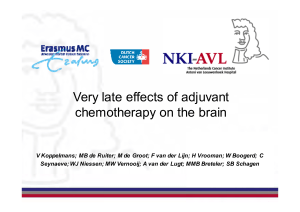 Very late effects of adjuvant chemotherapy on the brain