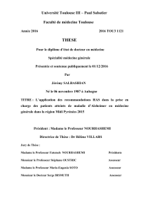 THESE Université Toulouse III – Paul Sabatier Faculté de médecine Toulouse