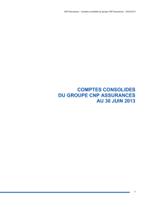 Comptes consolidés au 30 juin 2013
