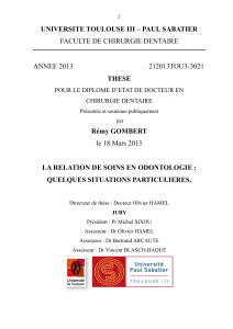 UNIVERSITE TOULOUSE III – PAUL SABATIER THESE Rémy GOMBERT