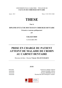 THESE PRISE EN CHARGE DU PATIENT ATTEINT DE MALADIE DE CROHN