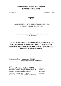 FACULTE DE MEDECINE UNIVERSITE TOULOUSE III- Paul SABATIER-