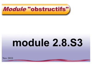 Module &#34;obstructifs&#34;