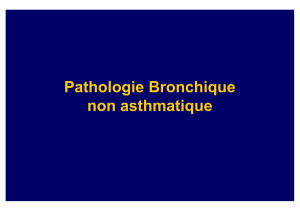 Pathologie Bronchique non asthmatique