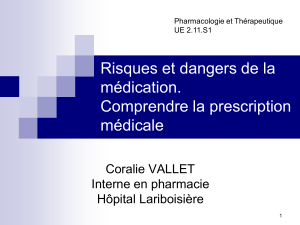 Risques et dangers de la médication. Comprendre la prescription médicale