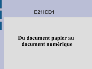 Du document papier au document numérique E21ICD1