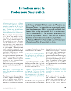 Entretien avec le Professeur Smulevitch