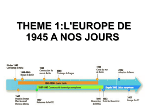 THEME 1:L'EUROPE DE 1945 A NOS JOURS