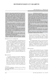 HYPERTENSION ET DIABÈTE