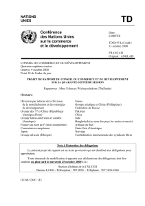 TD Conf&eacute;rence des Nations Unies sur le commerce