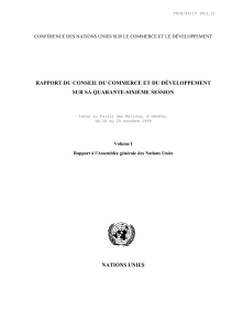 RAPPORT DU CONSEIL DU COMMERCE ET DU DÉVELOPPEMENT NATIONS UNIES