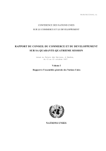 RAPPORT DU CONSEIL DU COMMERCE ET DU DEVELOPPEMENT NATIONS UNIES