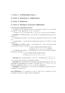 Quelques structures alg brique