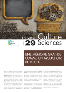 Culture Sciences 29 La Lettre