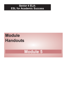 Module 5 Handouts