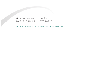 balanced literacy based approach