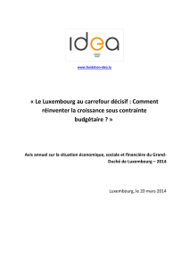 « Le Luxembourg au carrefour décisif : Comment budgétaire ? »