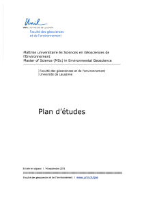 d'études Plan