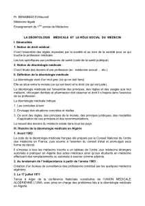 Pr. BENABBAS El-Mounsif Médecine légale Enseignement de 1 année de Médecine