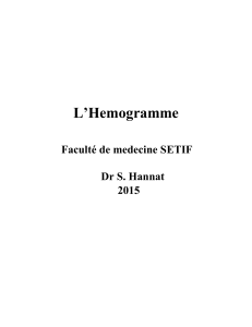 L’Hemogramme  Faculté de medecine SETIF