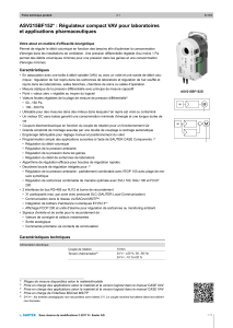 ASV215BF152* : Régulateur compact VAV pour laboratoires et applications pharmaceutiques