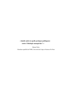 « Quelle unité (et quelle pratique) politique(s) Bruno Frère