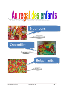 Nounours Crocodiles Belga fruits