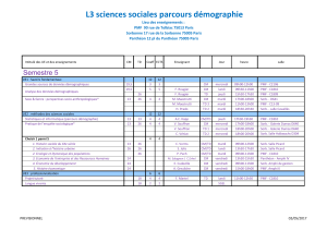 L3 sciences sociales parcours démographie