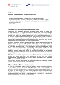 Stratégie nationale « soins palliatifs 2010-2012 »